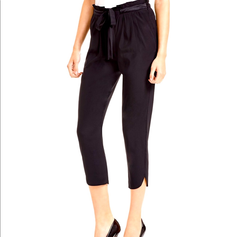 Like New Ramy Brook silk cropped trousers size S black